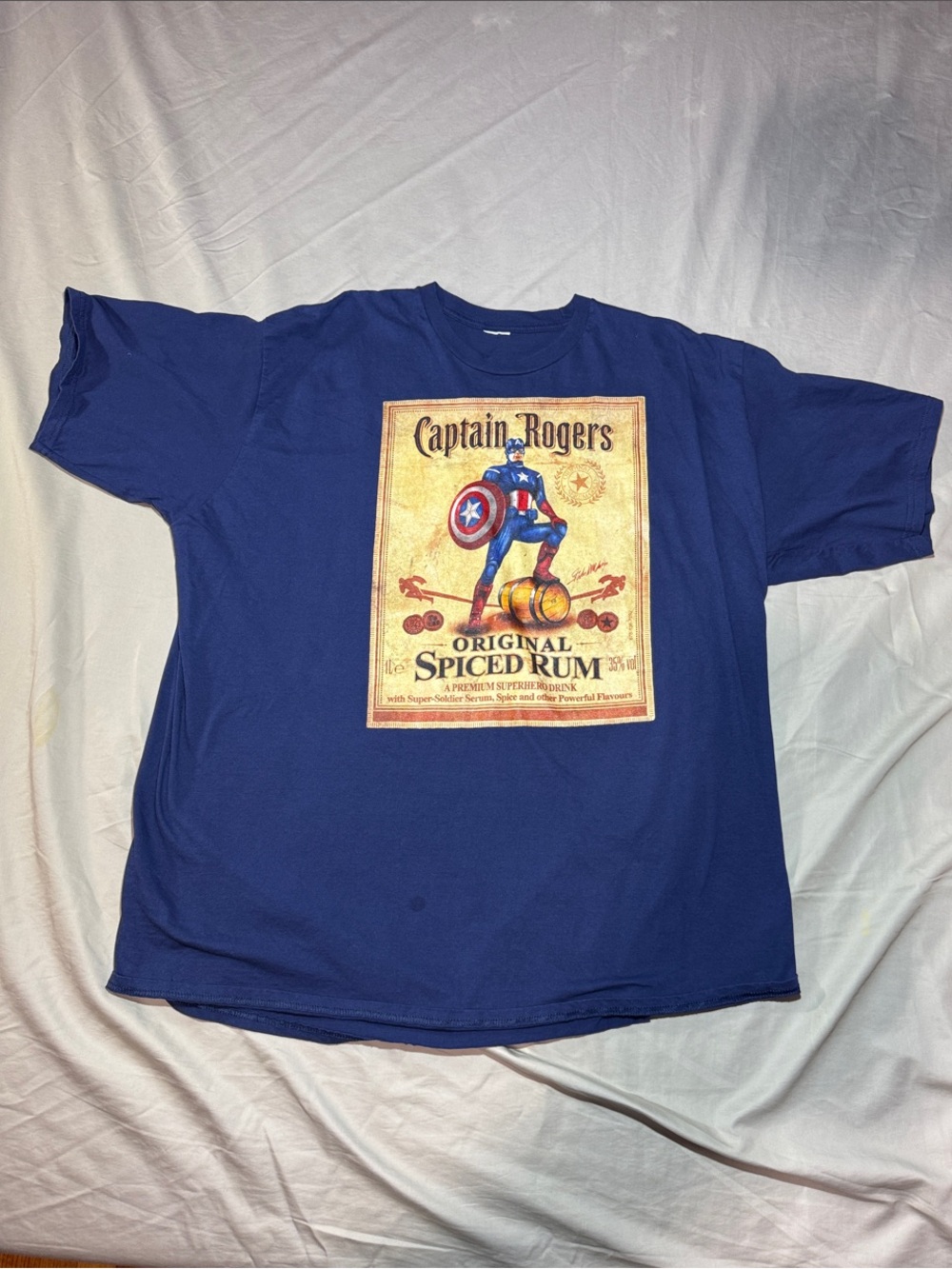 Marvel Blue Captain Rogers Graphic Tee
